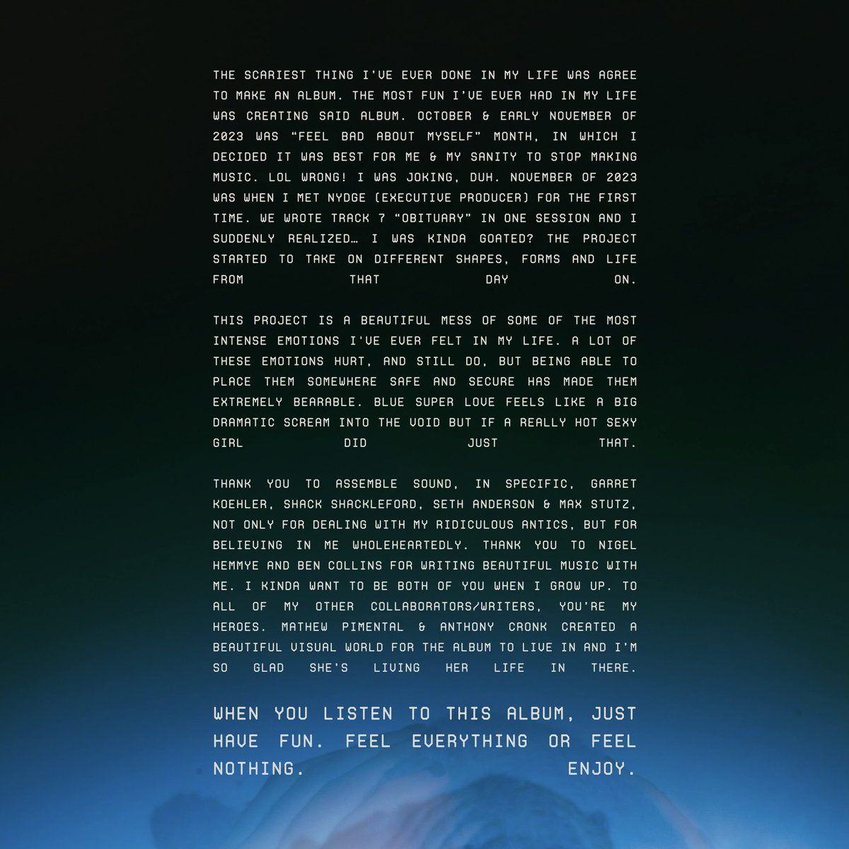 lol I released an album? yeah.. I did sorry just making sure .

allyevenson.assemblesound.co/bluesuperlove.…