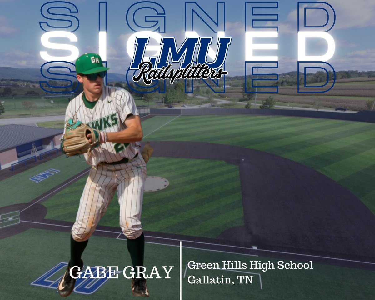🚨 LMU Baseball Signing Alert! 🚨

Please join us in congratulating <a href="/GabeGray2222/">Gabe Gray</a> on signing with the Railsplitters!🎩 

#LMUBaseball