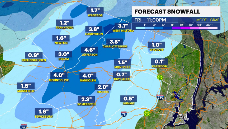 DaveCurren's tweet photo. IT'S BEEN 276 days since our last Winter Weather Advisory.❄️⚠️ 
Accumulations are likely north of I-78 and west of I-287. Elevation dependent. Primarily on colder surfaces. #NJwx #sNOway #sNOvember @News12NJ https://t.co/pTPxwHVUte