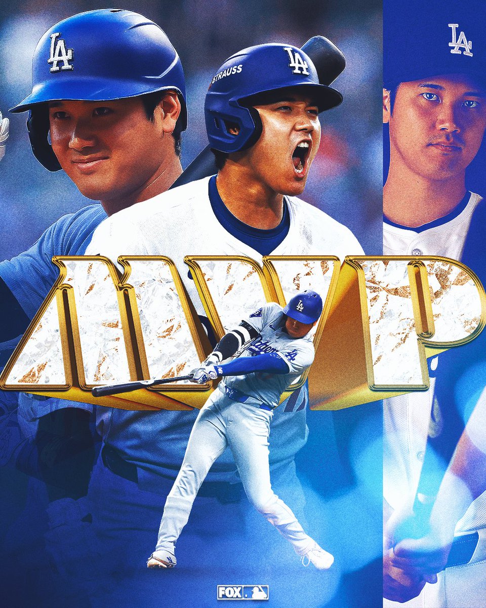 大谷翔平がナ・リーグ『MVP』を受賞🏆 2年連続3度目！ 満票でのMVP受賞