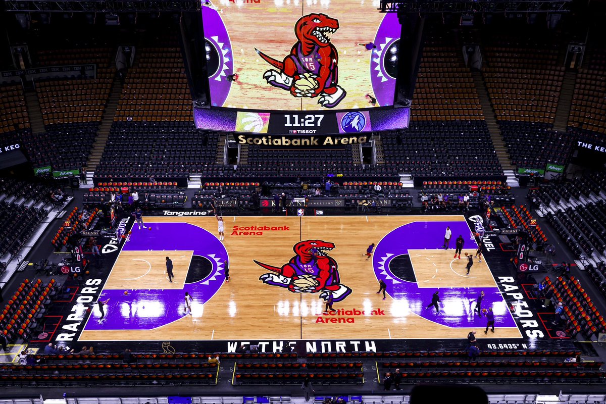 NBACanada's tweet photo. 👀 Thoughts on the @raptors City Edition court? 🔥 https://t.co/ZZ2GYi6AQz