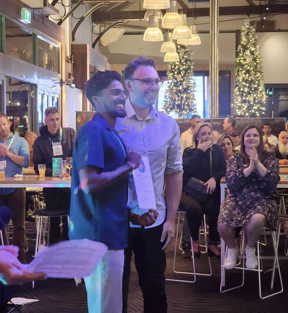 Pooven_Muruga's tweet image. So happy to be awarded the Gilbert P. Whitley Award for my talk at #ASFB2024 by @AustSocFishBiol Big thank you to the organising committee 🙏🏾
More importantly, a wonderful time spent with these folks 👇🏾
Massive congrats to @SiqueiraAleC for his early career excellence award🏆
