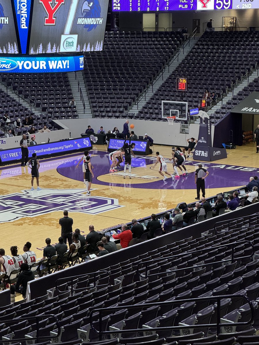 RobMeyers3's tweet photo. ‘Jacks have game 2 on day one of the AxeEm Classic vs Presbyterian tonight at approx 6:30, pregame starts at 6:15 pm Q107.7 and the SFA Sports Network. #AxeEm https://t.co/HEF6f0eyg0
