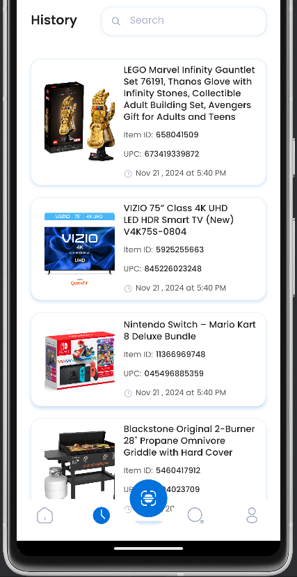 SellifyTeam's tweet photo. Our new history feature just made its way into the Sellify mobile app! We are 1 Day closer to launching.๐ ๏ธ
#Sellify #WalmartSeller #WalmartMarketplace #Walmart #WFS #OnlineArbitrage https://t.co/ag81d9dfzv