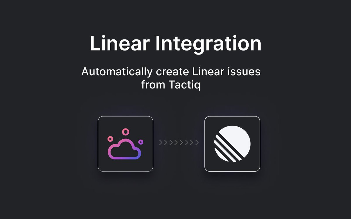 TactiqHQ's tweet photo. ✨ Introducing the new @linear integration for Tactiq!

Tactiq users can now automatically:

- Extract tasks for Linear issues from meeting notes.
- Format issues for Linear from meeting notes.
- Create issues in Linear by simply running a workflow. https://t.co/GLhvKLs1fd