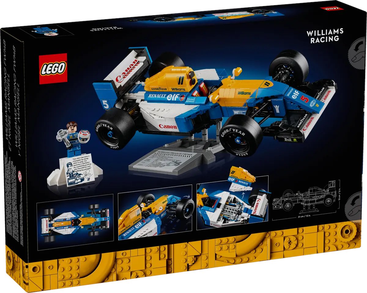 thekahramanf1's tweet photo. LEGO, Ayrton Senna modeli sonrası bir ikonik aracı daha tanıttı.

Williams Racing FW14B &amp; Nigel Mansell
Çıkış tarihi: 1 Mart 2025 
Fiyatı: 2800TL https://t.co/Iyn986X75Z