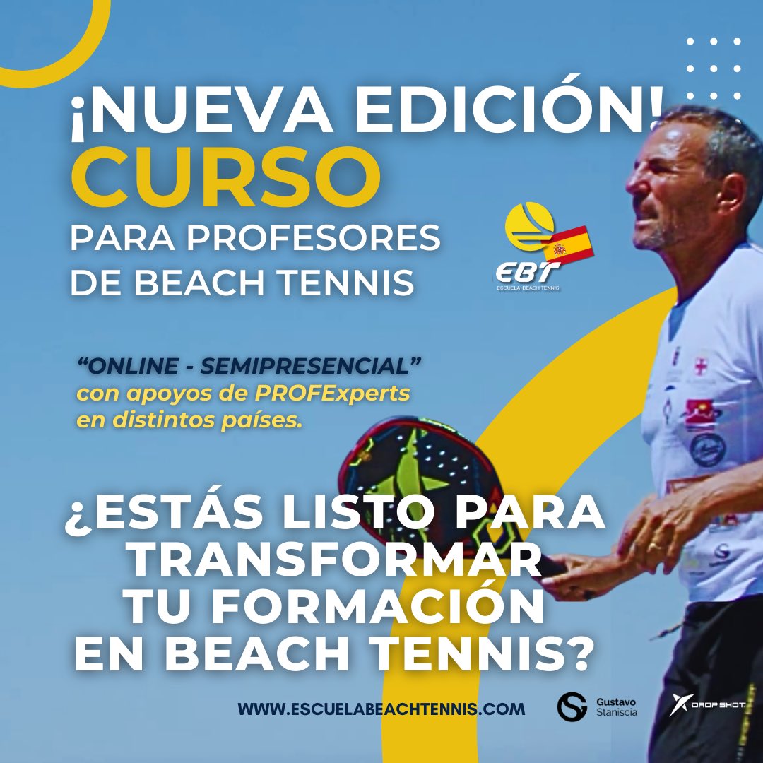 📌 Más información en *escuelabeachtennis.com* o y da el primer paso hacia tu futuro como profesor especializado. 🎓