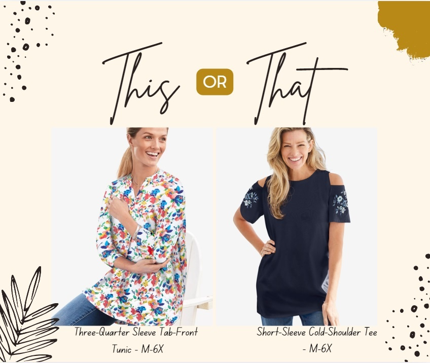 frugalfreebies's tweet photo. Do you lean toward comfy staples or bold statement pieces when updating your wardrobe?
#FallStyleRefresh #PlusSizeFashion #ClosetCleanout #BudgetFriendlyFinds #WardrobeEssentials
PLUS-SIZE CLEARANCE - Shop By Your Size
As low as $4.95!
Woman Within: https://t.co/uFxAONVrA1 (ad) https://t.co/YFKONi3WLa