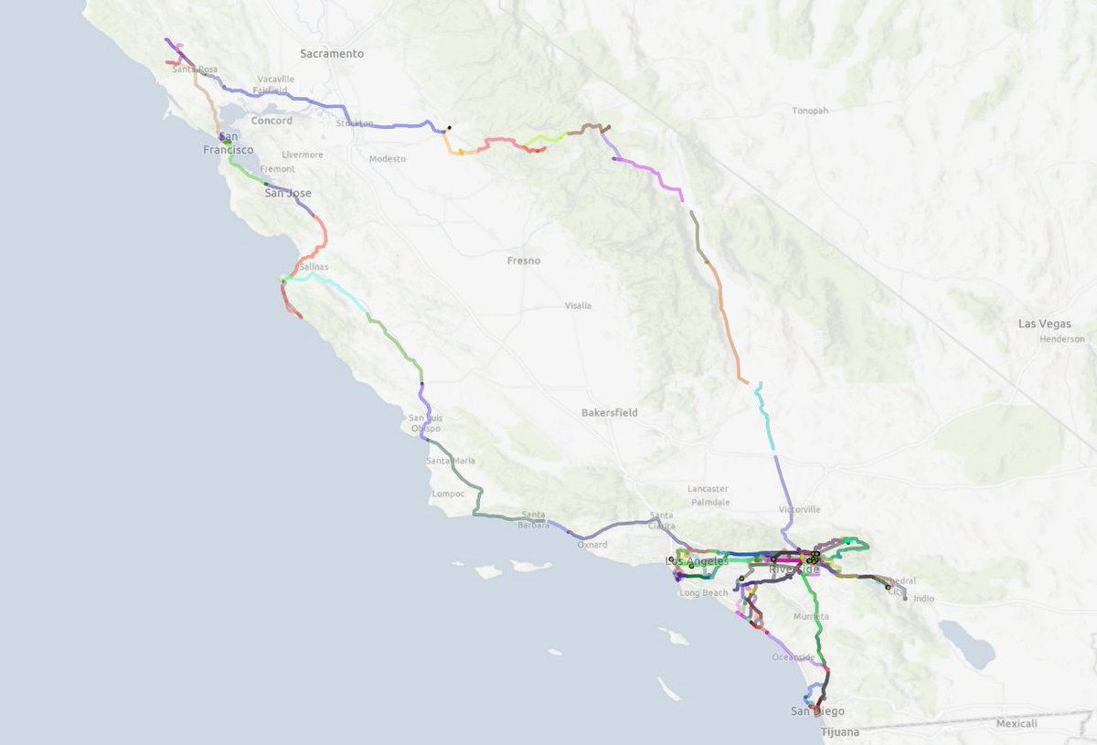 Finally cracked getting new-format Google Timeline from phone to <a href="/ArcGISPro/">ArcGIS Pro</a>. With a baby, 2024 has been confined to California, but nevertheless looking forward to playing with this some more :-)