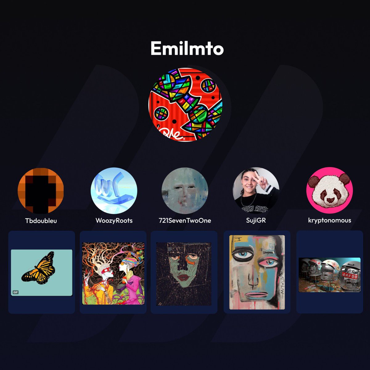 MiniWhales_ai's tweet image. Congratulations to all the artists selected by our wonderful curator @Emilmto 🎉✨