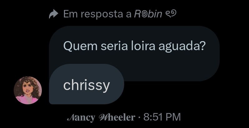 chrissycheer's tweet photo. tava falando da robin https://t.co/orLW88Ghbo