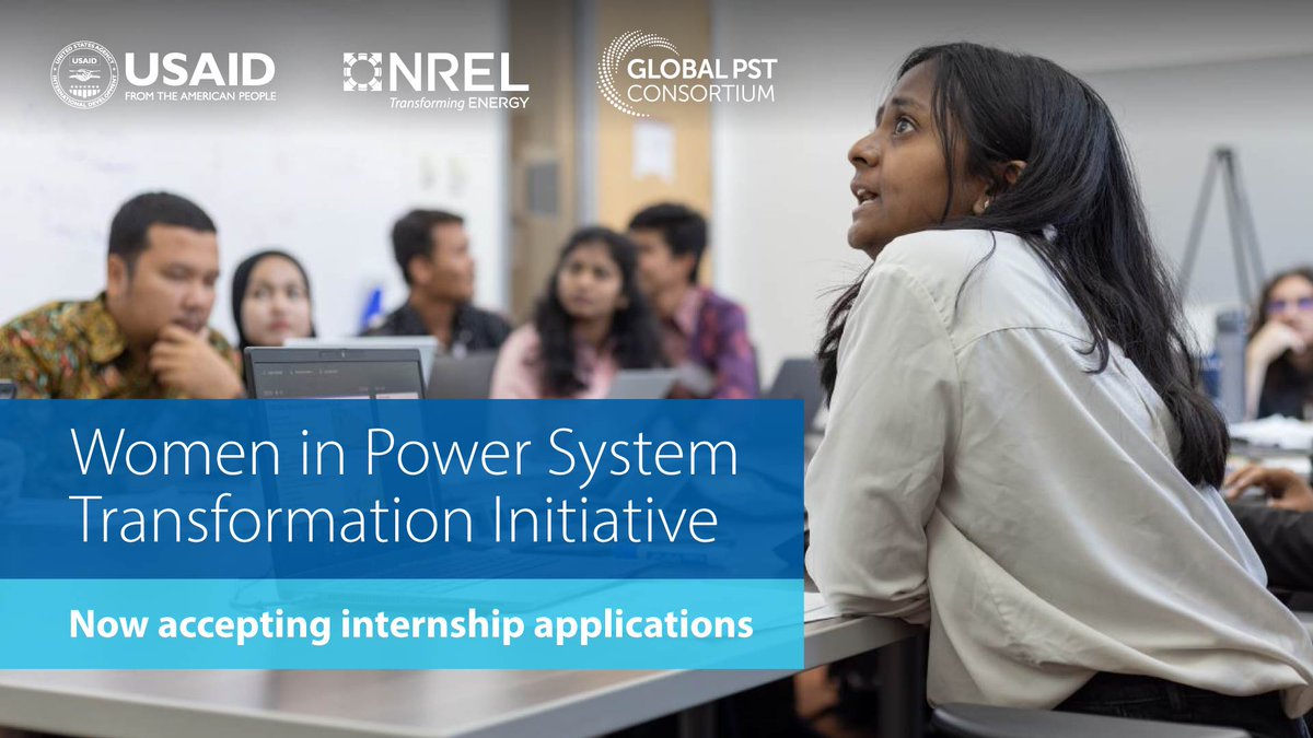 🚨 Internship alert! 🌍💡Advance gender equality in energy &amp; work with experts! Apply for the 2025 Women in PST Grad Intern program. Gain skills, network, &amp; grow your career. Int’l applicants welcome. The app closes Dec 2 – Apply now! 👉 nrel.wd5.myworkdayjobs.com/en-US/NREL/job…
