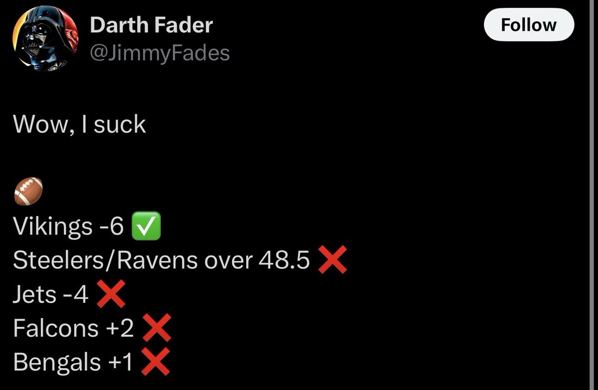 JimmyFades's tweet photo. I’ve been getting smoked in football 💩

1-11 last weekend is diabolical 🤣🤣

I’ll probably lose again tonight 😐

If you want to see what I’m betting tonight so you can fade me, just click this link 👇

https://t.co/57BP8DDb5R https://t.co/V93y2JgKzq