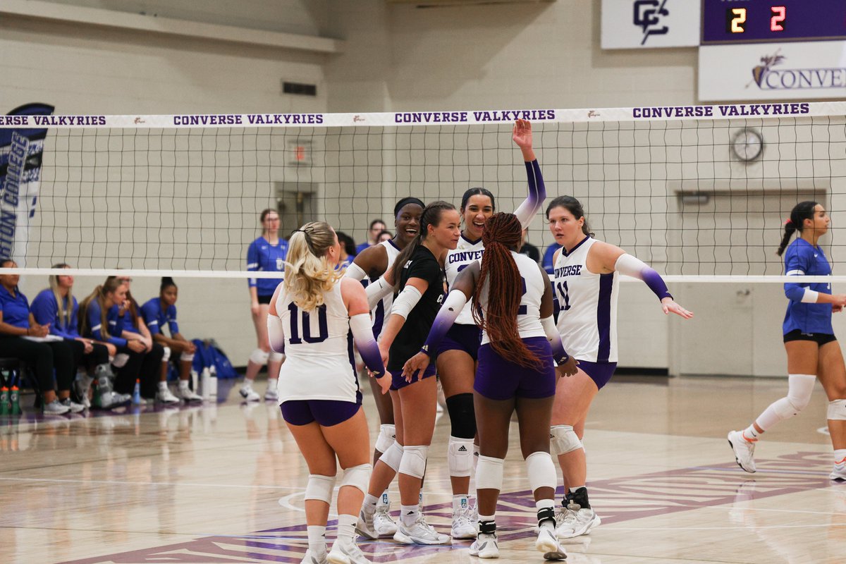 Converse Athletics (@valkyrie_sports) on Twitter photo The <a href="/valkyriesvb/">Converse University Volleyball</a> team is headed to the <a href="/ConfCarolinas/">Conference Carolinas</a> Semifinals following a 3-0 Sweep of North Greenville in the Quarterfinals round! #GoValkyries
📰tinyurl.com/ecbsnkpf The <a href="/valkyriesvb/">Converse University Volleyball</a> team is headed to the <a href="/ConfCarolinas/">Conference Carolinas</a> Semifinals following a 3-0 Sweep of North Greenville in the Quarterfinals round! #GoValkyries
📰tinyurl.com/ecbsnkpf