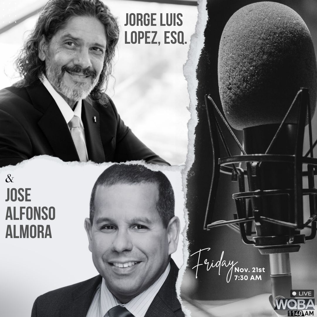 lopezgovlaw's tweet image. 🎙️ Tune in tomorrow at 7:30 AM on WQBA 1140! Join Jorge Luis Lopez, Esq. and Jose Alfonso Almora as they discuss the latest updates on the Trump Transition. Don’t miss it! #WQBA1140 #TrumpTransition