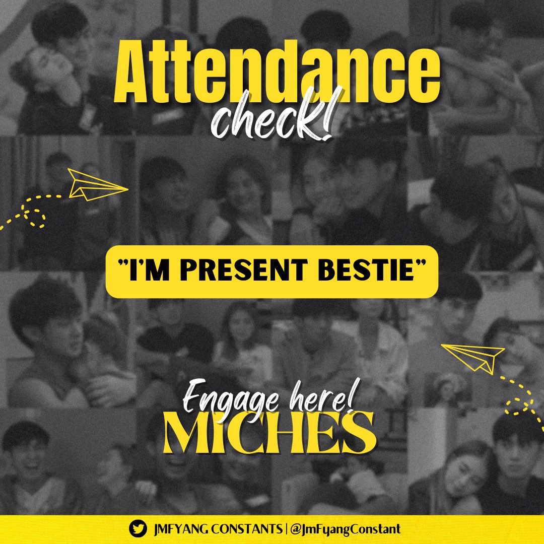 JmFyangConstant's tweet image. Attendance check! 

Let’s go miches and besties! Reply as many as you can.

 JMFYANG BIDA SA BATAAN

Reply | Repost | Requote