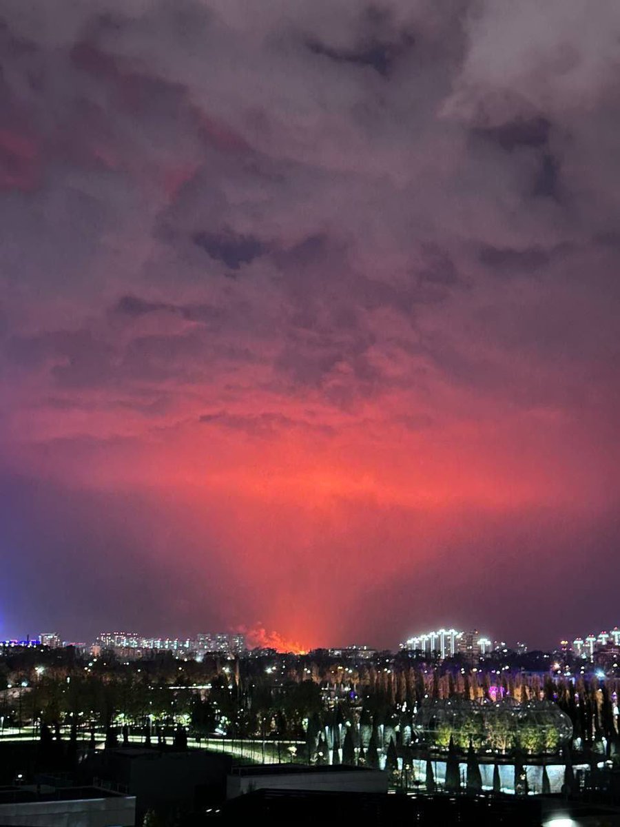 TaraBull's tweet photo. BREAKING: Massive explosions in Krasnodar, Russia after NATO backed Ukrainian forces strike with US and UK missiles https://t.co/HsrQPSYSrZ
