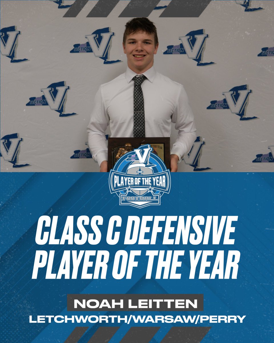 SecVFootball's tweet photo. Congratulations to Noah Leittan of @LetSawFootball @letchsports who is our 2024 Class C Defensive Player of the Year! https://t.co/PZKQFc2V0X