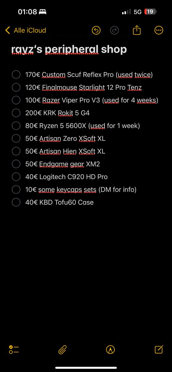 rayz‘s peripheral shop opened
RTs appreciatet
Dm for more info