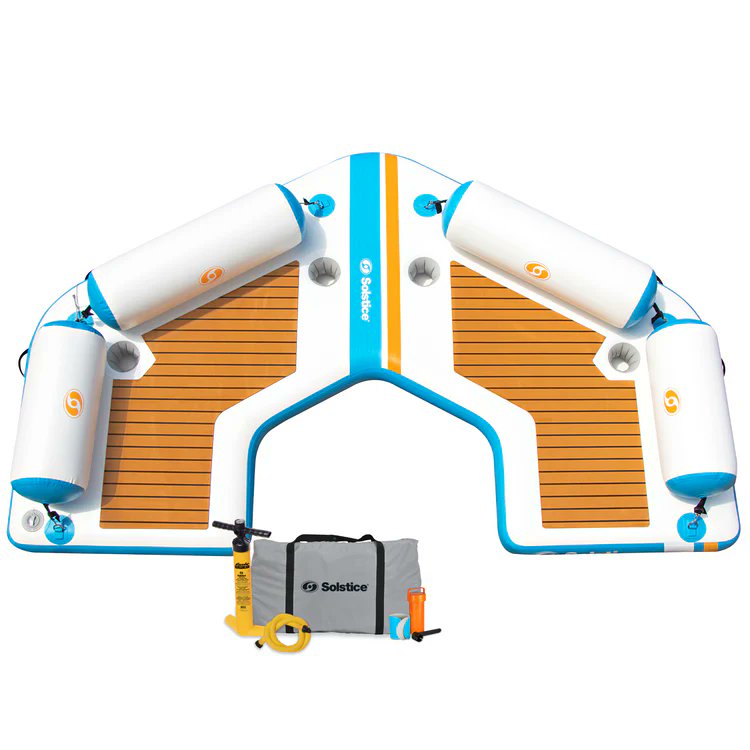 waterlinetechnologies.com
website: waterlinetechnologies.com/solstice-11-in… The 10'6 x 6'8" x 8" C-shaped dock is constructed to comfortably fit up to 6 people with minimal tossing, turning, or tipping.