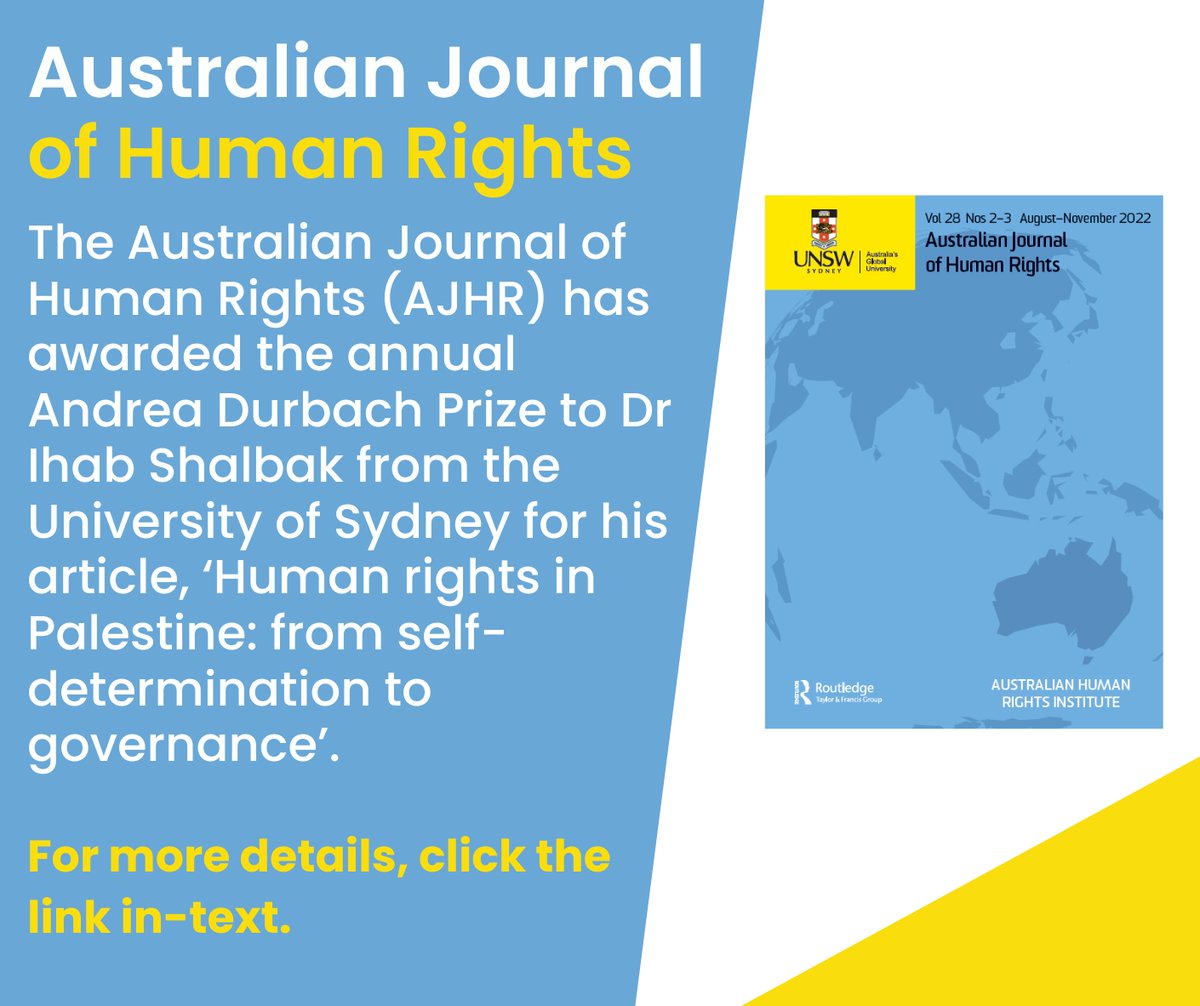 Australian Journal of Human Rights tweet media
