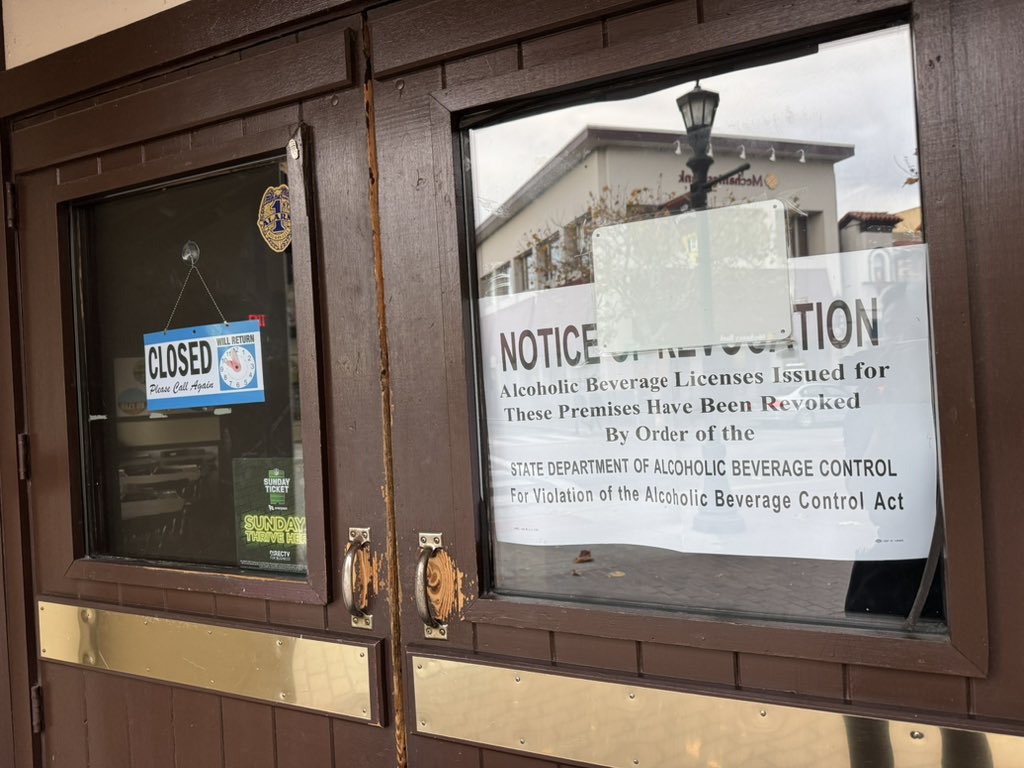 cbalderastv's tweet photo. Britannia Arms of Monterey’s alcohol beverage license has been revoked. https://t.co/4ACh6bY8Nu