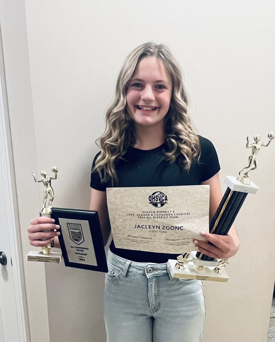 Honored and thankful to be named 1st team All District and Conference, News Herald All Star second team, Riverside MVP and Offensive Player of the year. Thank you to my incredible coaches, teammates, and my family for their support. Each played a huge role in my success.