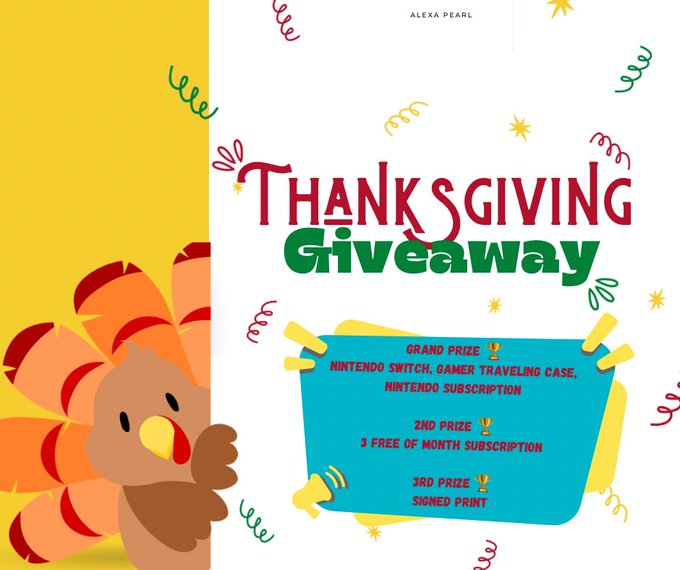 THANKSGIVING GIVEAWAY?

I am thankful for YOU this holiday season! To show my love I’ll be raffling 3