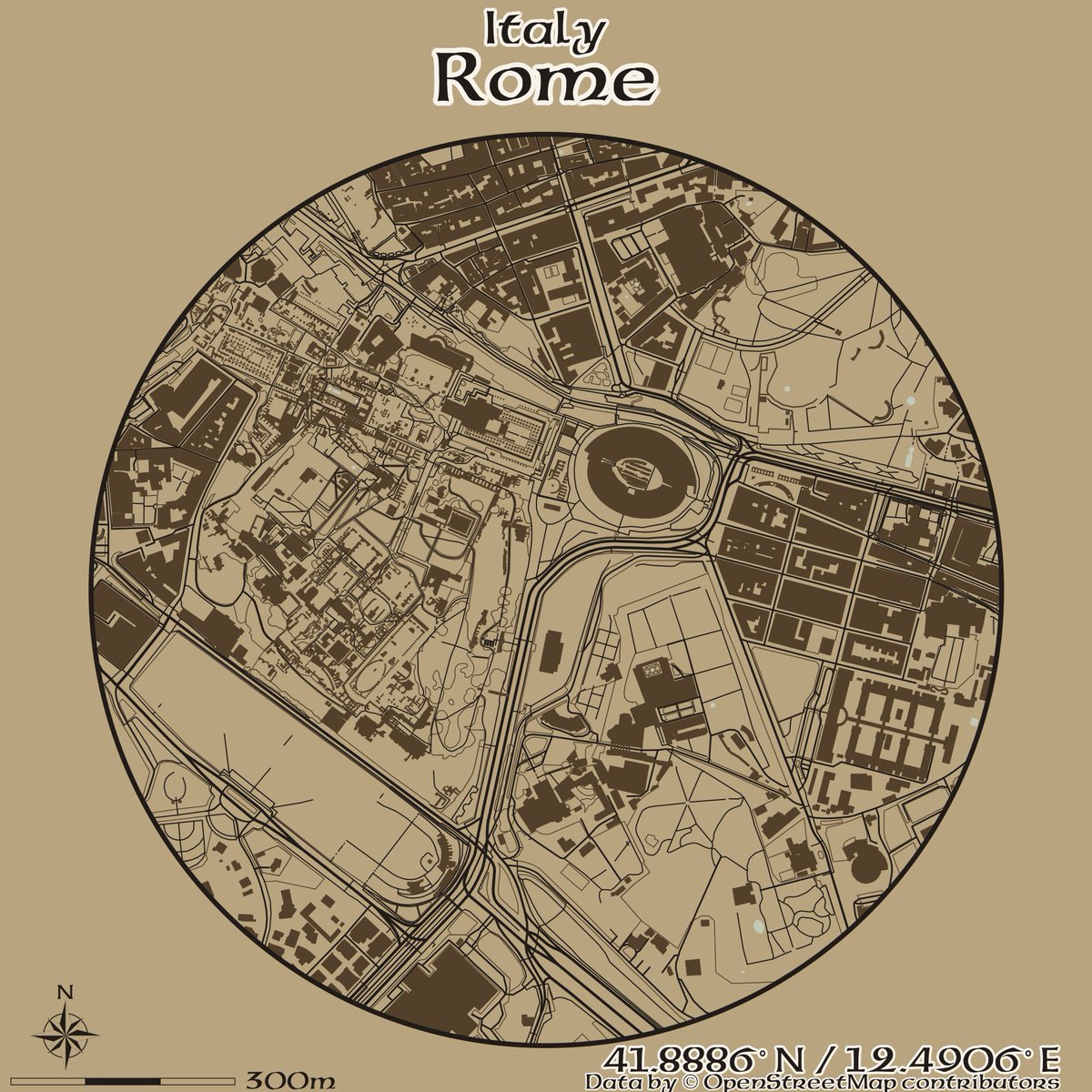 bdgroves's tweet photo. 🌍 Day 20 of the #30DayMapChallenge
Topic: #OpenStreetMap
I used the R package #Rcityviews to create this stunning map of Rome, Italy—featuring the iconic Colosseum! 🏛️
Check it out here: https://t.co/kTbCo1y2my
#GIS #Mapping #DataViz @openstreetmap @rstats https://t.co/g12Dpu4mm6