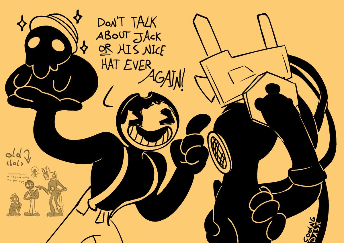 d61924's tweet photo. Thought I'd post this here too
A redraw of an ancient drawing I made afew years ago
#BENDY #SammyLawrence #NormanPolk #TheProjectionist #batim #batdr https://t.co/FPVeUeujbz