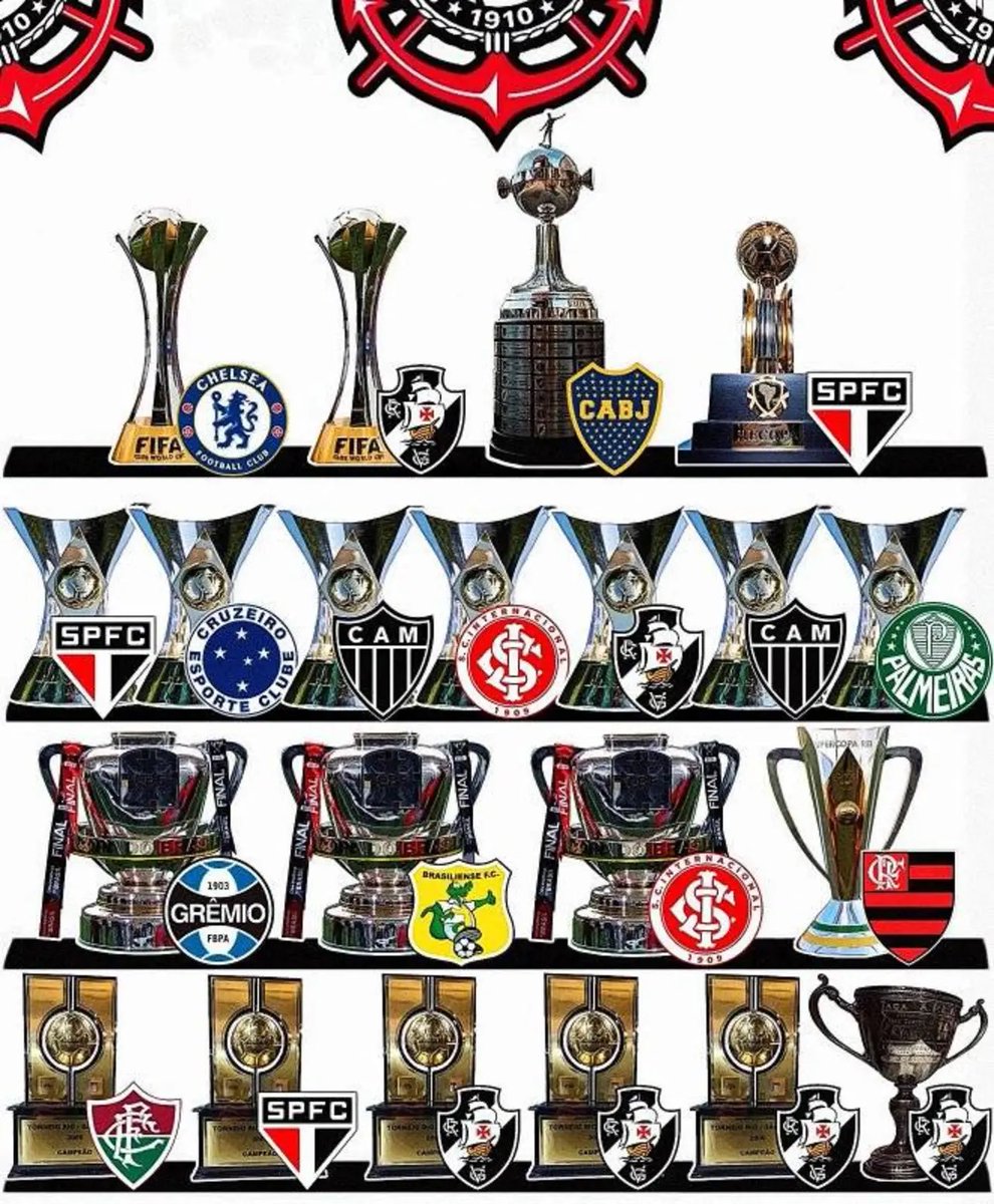 Os principais títulos da história do <a href="/Corinthians/">Corinthians</a>.

Com seus respectivos vices.

Nostálgico!