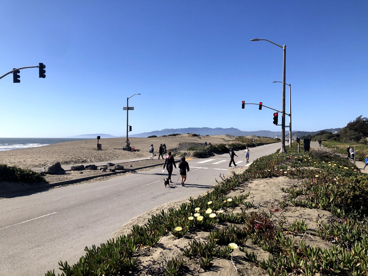 The <a href="/ca_coastal/">State Coastal Conservancy</a> Board today approved a $1 million grant to address sea level rise along the Great Highway from Lincoln to Sloat—funding the City will use to support its broader plan to transform the oceanside stretch into a permanent park. Details here: tinyurl.com/5e578h88