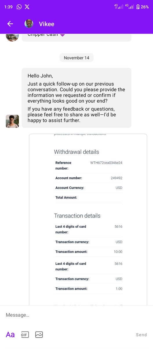 Johnadeholaz's tweet photo. @chippercashapp I was sent money for more than two weeks and as not reflect on my card without any explanation from chippercash https://t.co/iCVOPZUv2C