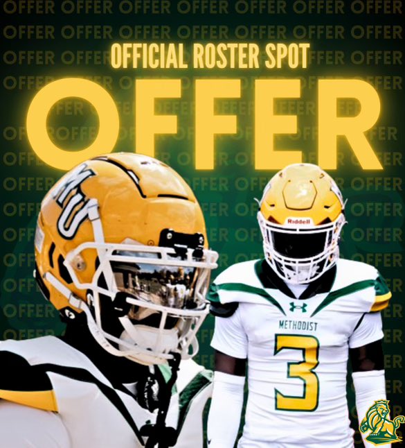 Blessed to receive my 2nd offer from <a href="/Methodist_FB/">Methodist University FB</a> thank you for believing in me💪🏻
<a href="/AshleyFootball_/">SCREAMING EAGLES FOOTBALL</a> 
<a href="/CoachDLombardi/">Dante Lombardi</a>