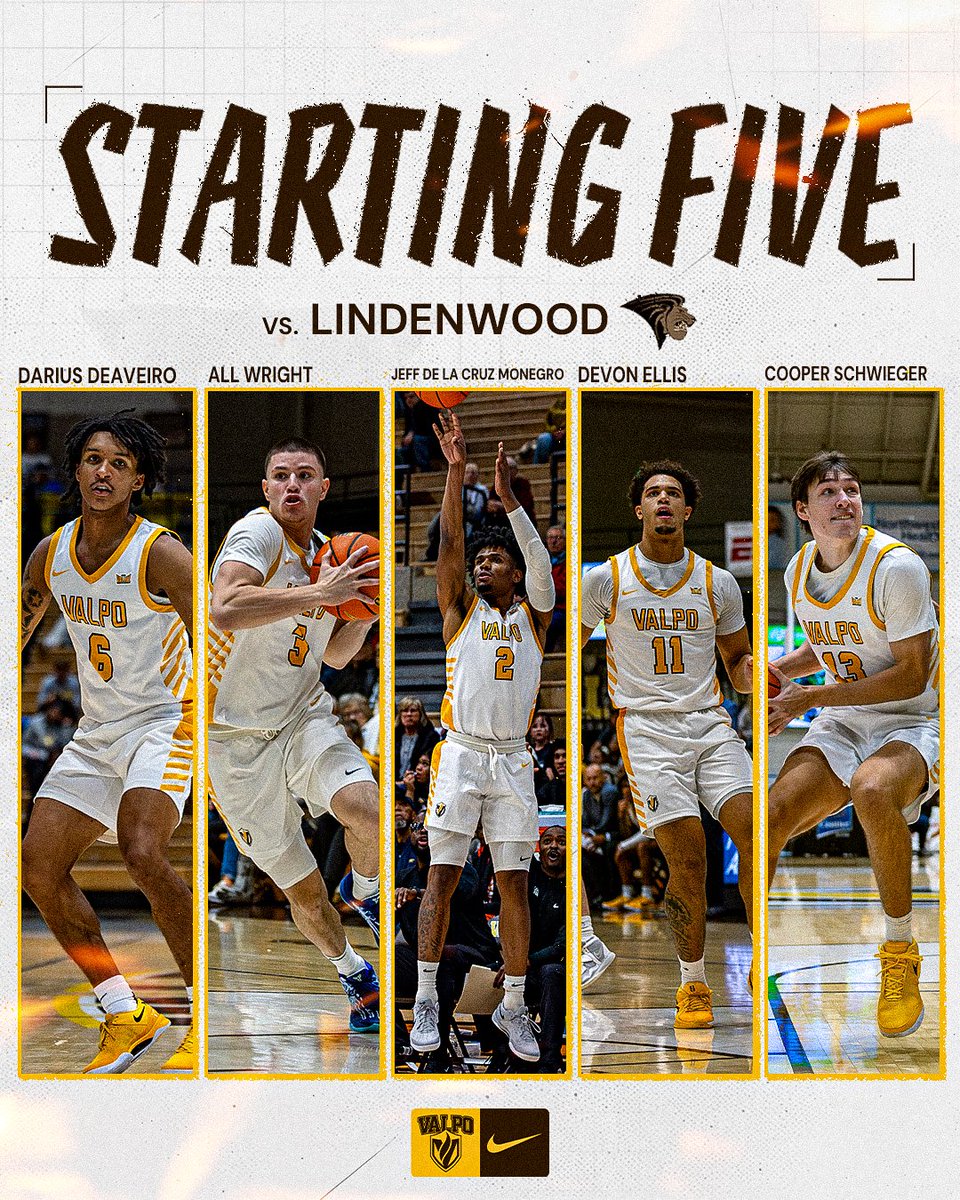 Tonight’s Starting 🖐️ against Lindenwood
Featuring <a href="/allwrightttt/">All Wright</a>‘s first collegiate start‼️

See you there Beacons👀

#GoValpo