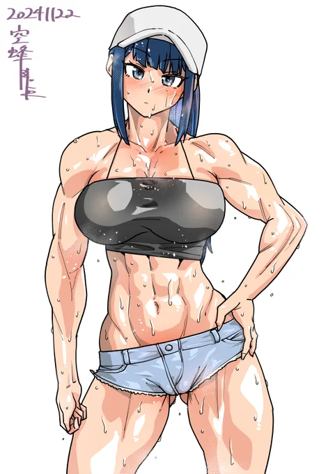 ブルアカよりサオリ練習絵、体つきとかはこのくらいになるかなそして、ウチのウォーターマークはコレ(汗)や!ハッシュタグも添えちゃう#錠前サオリ#ブルーアーカイブ 