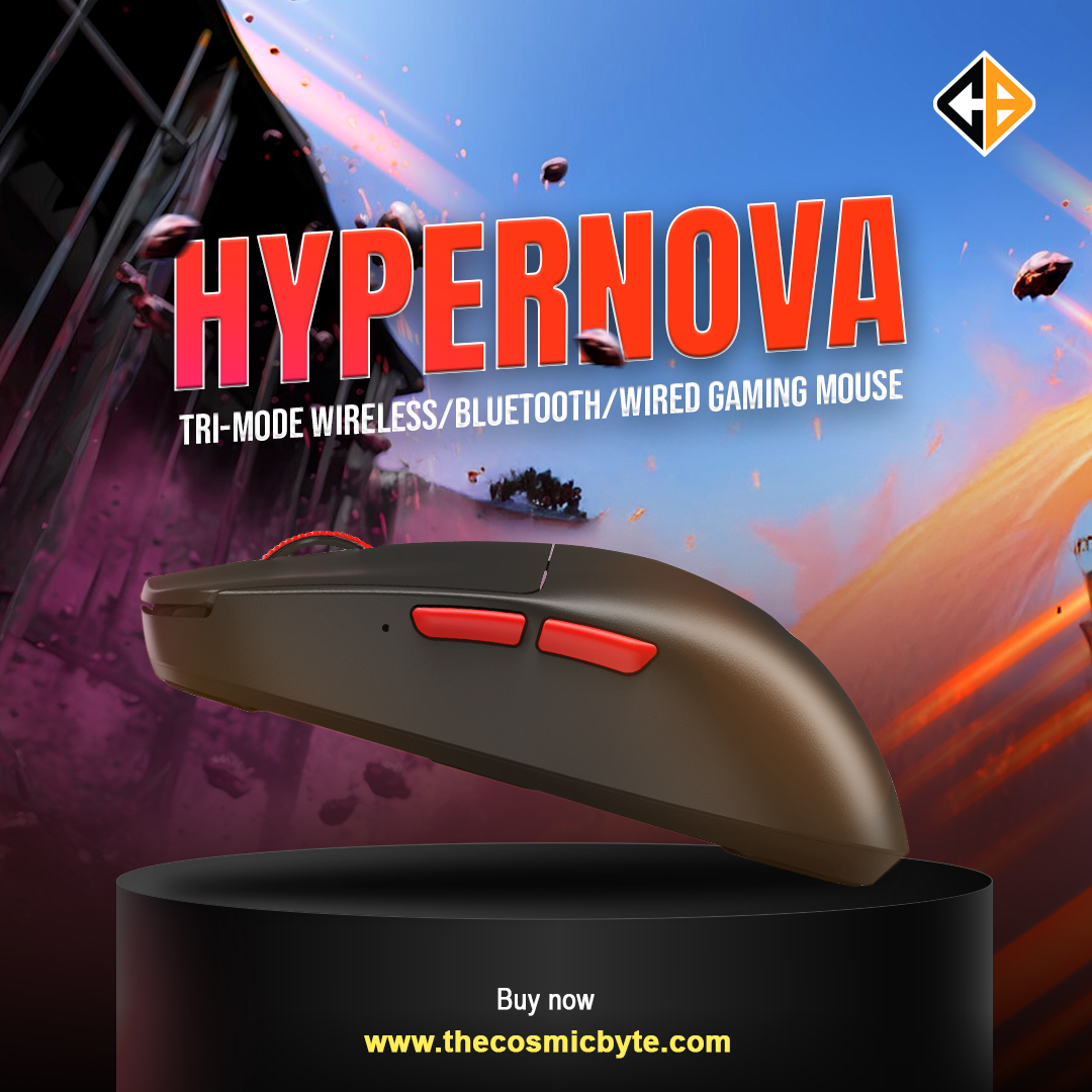 cosmicbyteindia's tweet photo. Upgrade your gaming experience with the all-new Hypernova Tri-Mode Gaming Mouse โ a powerhouse in the palm of your hand.
Available now: https://t.co/Yg3iL4qgN5
#Hypernova #GamingMouse #TriMode #GameOn #WirelessGaming #GamingEssentials #Esports https://t.co/fIT9w5Qzvx
