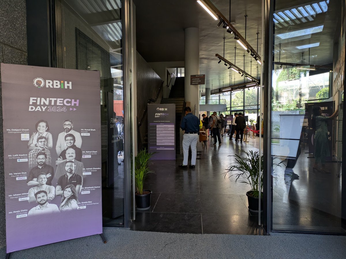 rbinnovationhub's tweet photo. And we're off, the very first RBIH Fintech Day 2024 is live!
We're excited to be hosting innovators and experts across the financial sector and fintech ecosystem for a power-packed day full of insightful discussions and enriching interactions!
#RBIH #FintechDay https://t.co/rDrXvBBdeU
