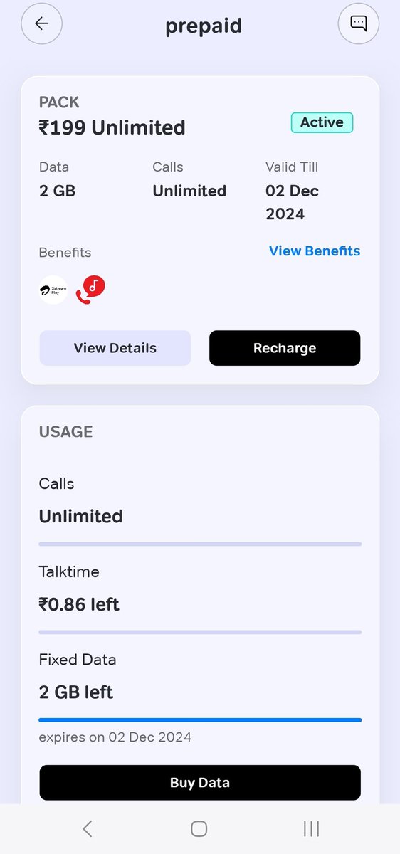 amandchawla's tweet image. I have given a basic phone to my Son only for emergency calling/SMS but I have to recharge it with ₹199 monthly pack having 2gb data, Airtel thanks benefits, OTTs subscription, Hello tune bla bla bla...
There should be #BasicPlan
#Airtel
#Airtel5GSmartConnect 
@TRAI