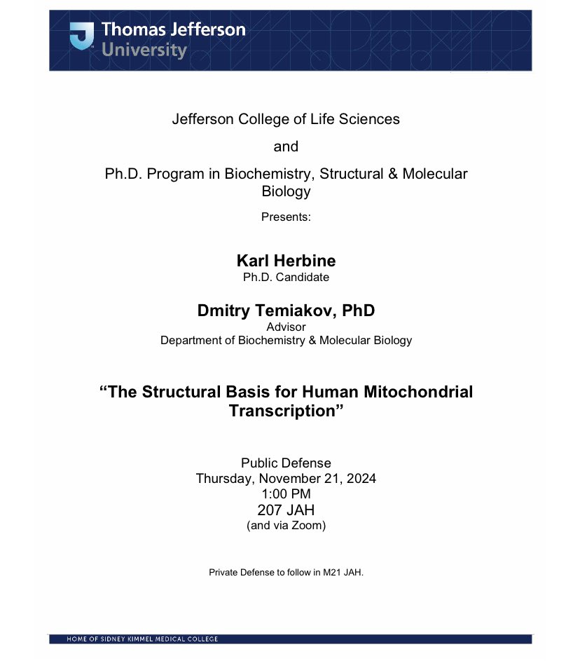 Congratulations to my husband for completing his PhD defense at <a href="/JeffersonUniv/">Thomas Jefferson University</a> <a href="/Biochem_Jeff/">Biochemistry & Molecular Biology at Jefferson</a> 👏🏻
