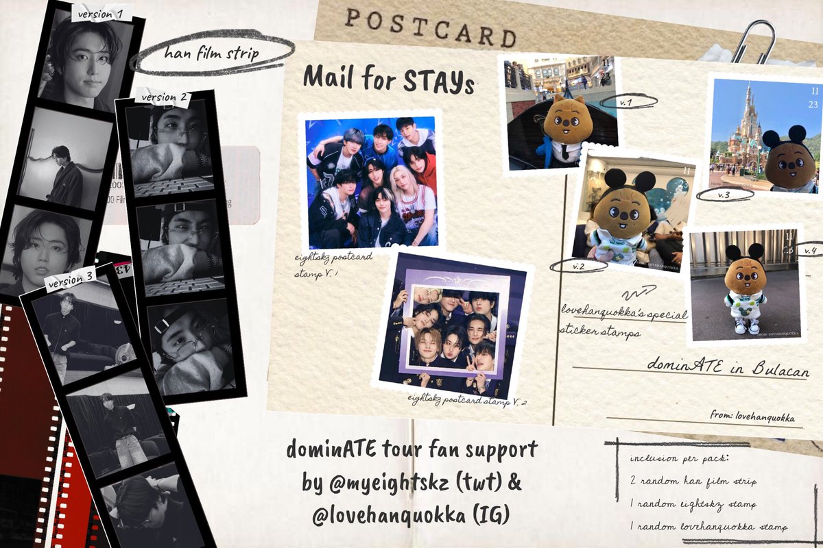 . . . you got a mail!📬
 [ eightskz mail sticker pack 💌 ]
ㅤ
ㅤㅤ⋆.˚✮ fansupport by
ㅤㅤㅤㅤ↳ <a href="/myeightskz/">nini 🍀</a> ! 🎱⭐️

⋆ mbf, like &amp; rt
⋆ follow lovehanquokka on ig
⋆ show proof
⋆ v limited, 1:1 only
⋆ will prio han biased
⋆ loc: tba
⋆ see pic for info

#dominATE_BULACAN