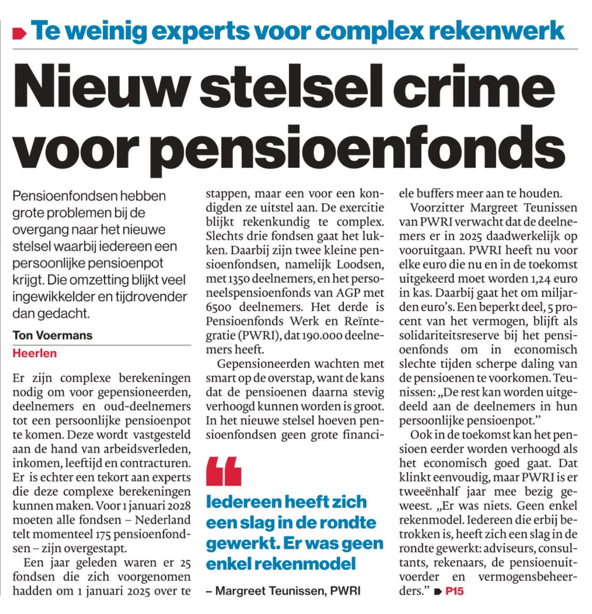 Wordt dit het zoveelste débâcle, na #toeslagenaffaire, #uwv, etc.?