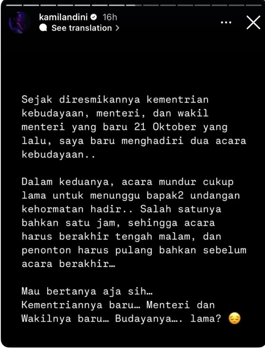 Kamila Andini finally speaks for us.

Jadi kemaren FFI molor gara2.... 🫵🫵🫵