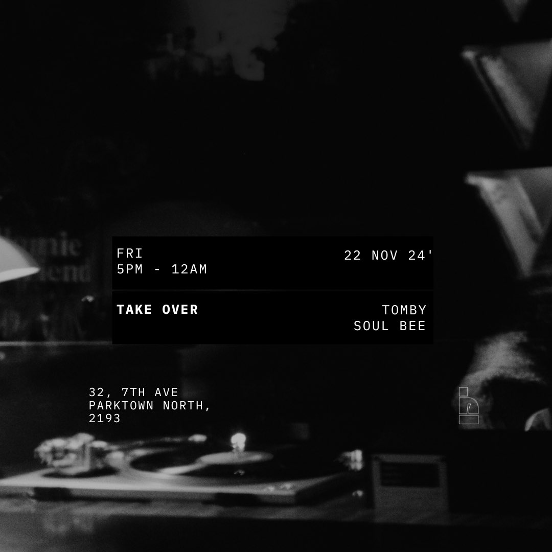 DJTomby's tweet photo. T O N I G H T at Neighbarhood! I’ll be spinning my favorite records, joined by friends and special guests each week. 
 This week, SOUL BEE  @DjSoulBeeSA will be joining us.

#weareneighbarhood #neighbarhood #we_are_neighbarhood #neighbarhoodjoburg https://t.co/muqZXqI7U0