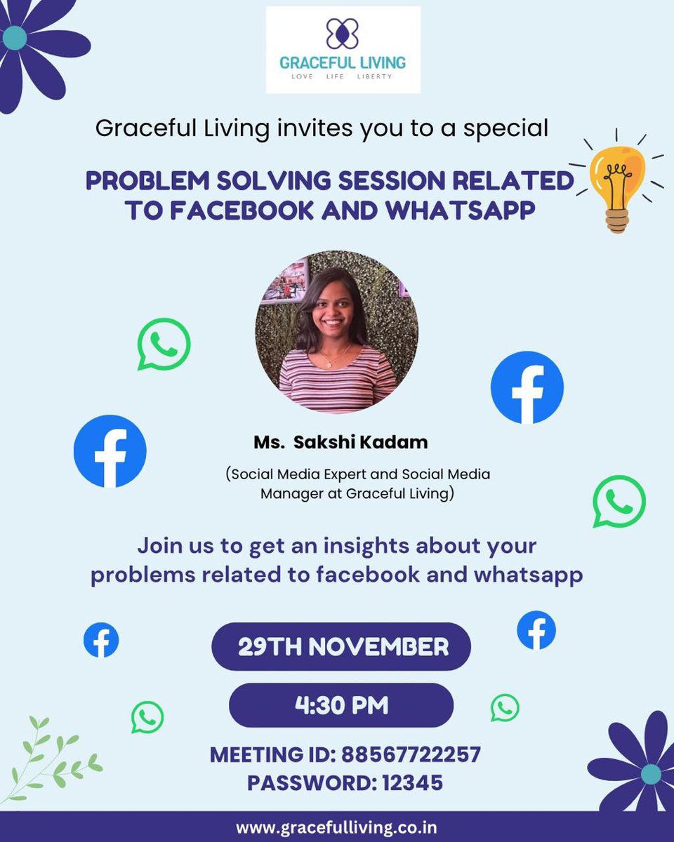 living_graceful's tweet image. Being a senior do you also face problems while using facebook and whatsapp ?? 

We have got it for you, Graceful Living invites you to a special online session on problem solving related to facebook and whatsapp. 
Do send us your questions !! 
#technologytraining #gracefulliving