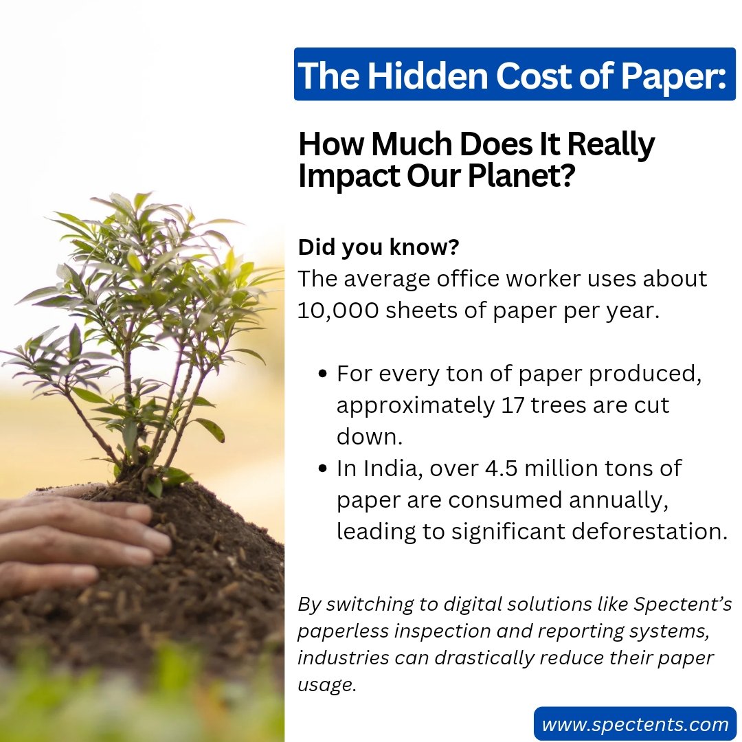 Spectent_IN's tweet photo. Every sheet of paper costs more than you think. Switch to digital with Spectent and reduce waste—because the future is paperless! 🌳♻️📱
#GoGreen #DigitalTransformation #SaveThePlanet #spectent https://t.co/MhN9SFKqSY