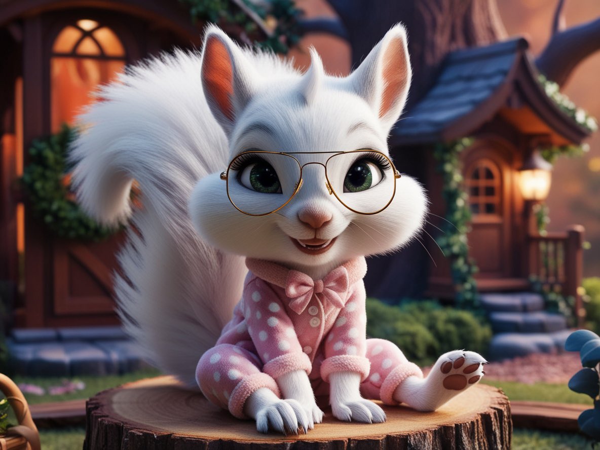 WhiteSquirrelX's tweet photo. Good night squirrel world it’s too late. https://t.co/yuaKXDIUTb