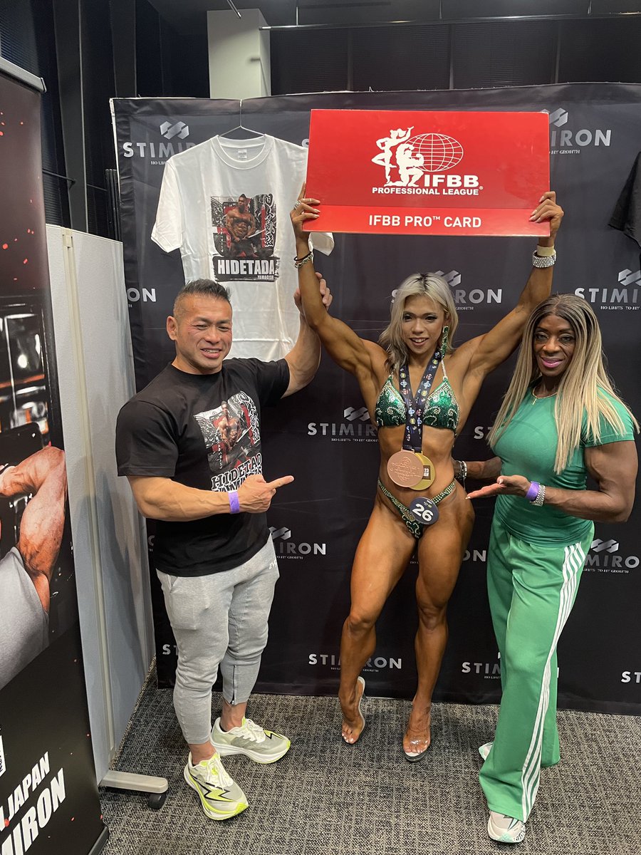 gasparijapan's tweet image. 獲ったどぉ〜💪
マッスルおりんりんおめでとう㊗️

みんな
おりんりんプロ
と呼びましょう🤭

#fwj #ifbbpro #筋トレ #フィギュア