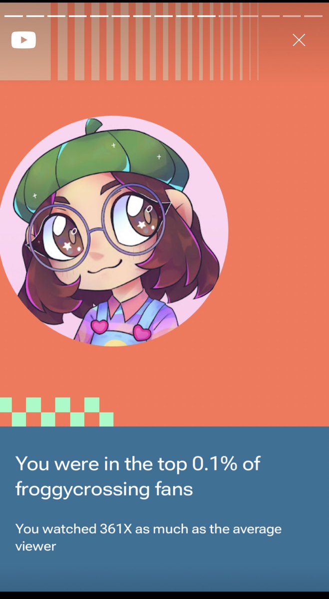bugziecrossing's tweet photo. Yeah I’m in @froggycrossing ‘s top 0.1% because I use her streams to sleep to what about it?

Jealous?  (Ps froggy ily)

#youtubewrapped #gaming #AnimalCrossing #froggycrossing https://t.co/Pldh3F2lWl