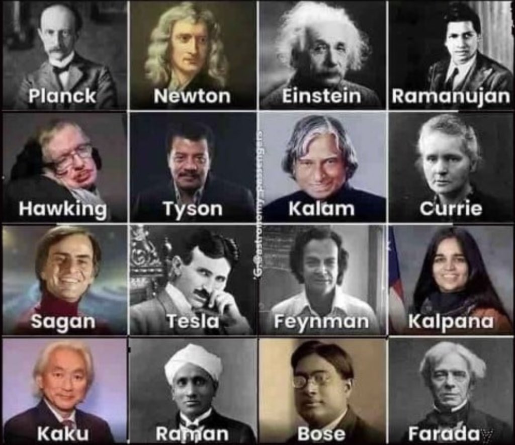 Name the scientist who inspired you to study Science!
